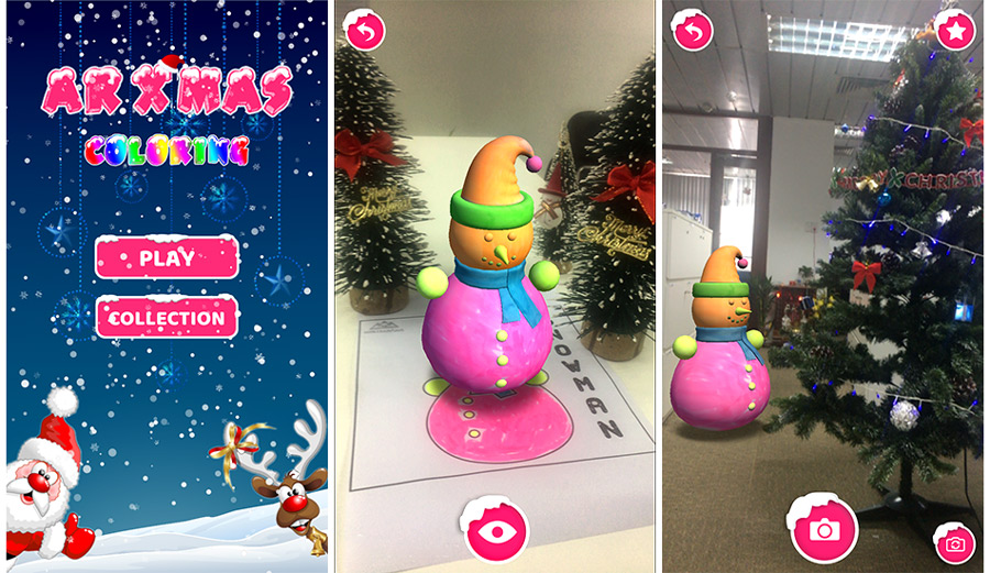 浮き出るぬり絵アプリ Ar Xmas Coloring リリース 自分だけのサンタや雪ダルマが作れる Argo