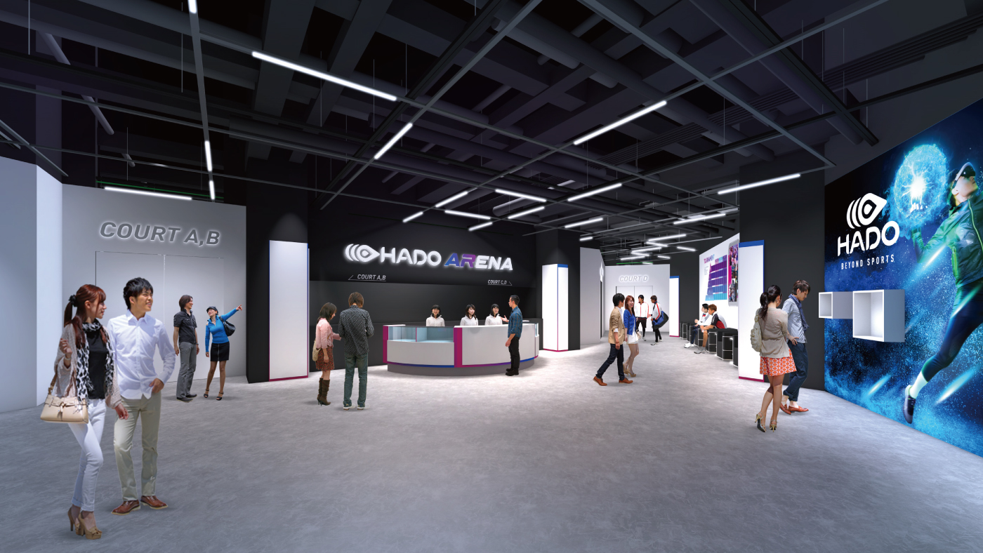 アクアシティお台場にオープンしたARスポーツ「HADO」のグローバル旗艦店のエントランスイメージ