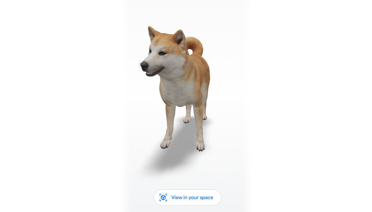 「Google AR」に秋田犬など27種類の動物ARが追加！愛らしい表情ともふもふをいつでも堪能できる