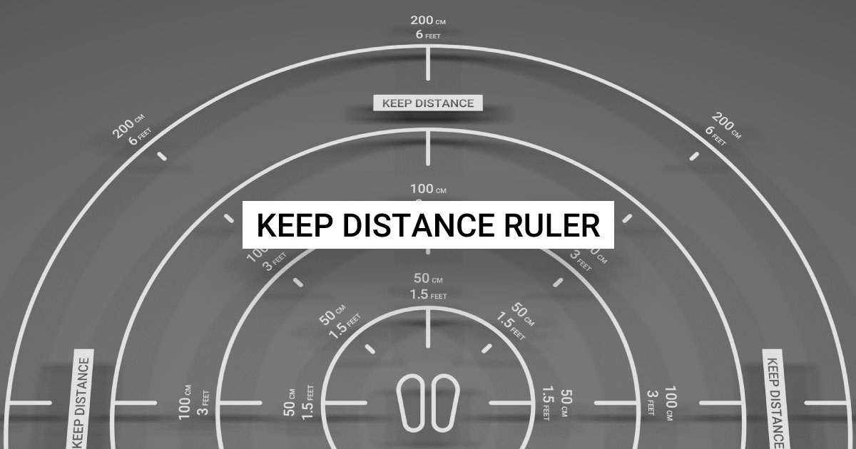 AR定規｢Keep Distance Ruler｣では感染症拡大防止のためにソーシャルディスタンスを測れる