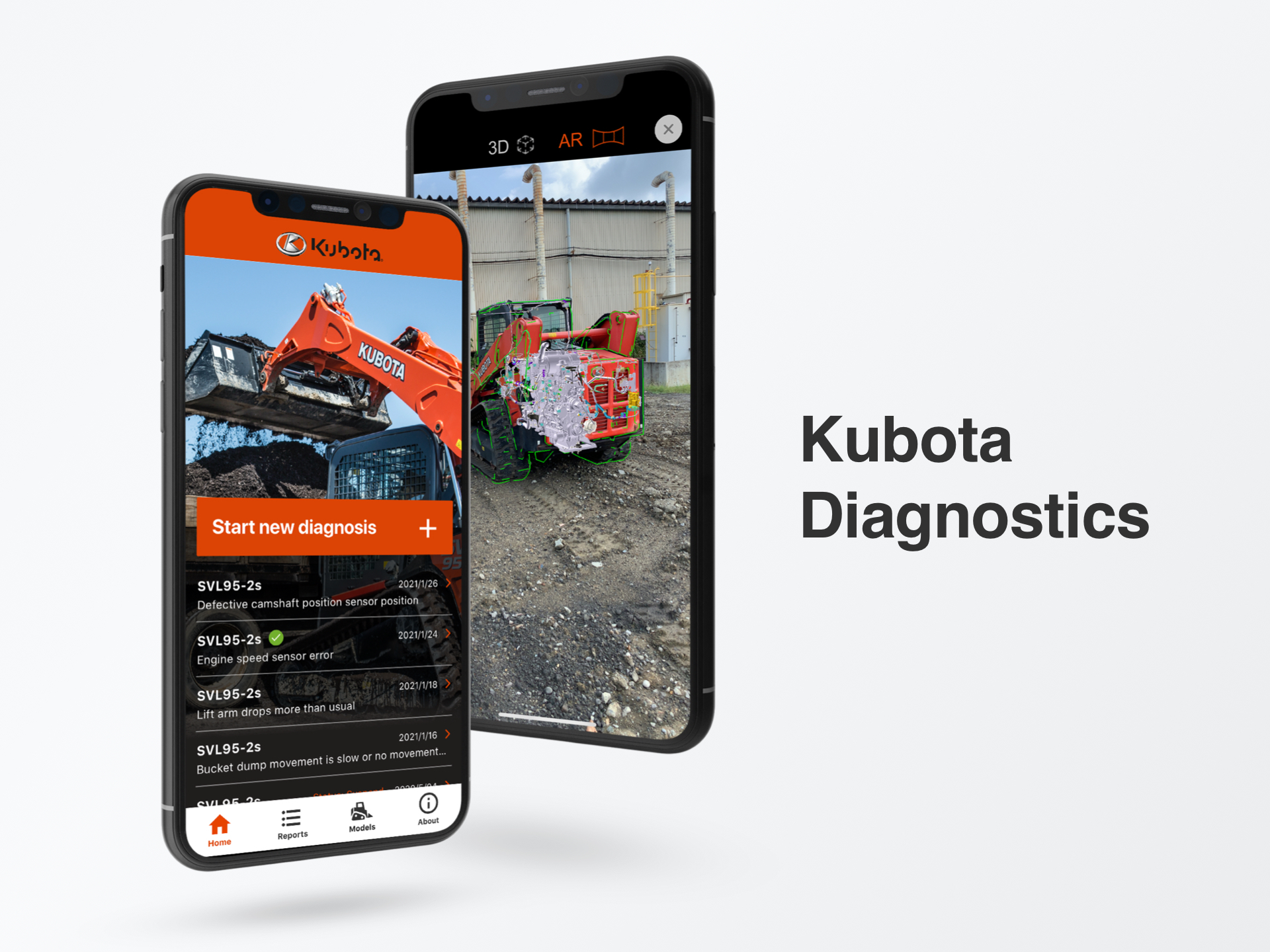 ARで建機の故障診断をサポートするアプリ「Kubota Diagnostics」がリリース！故障時のダウンタイムを低減