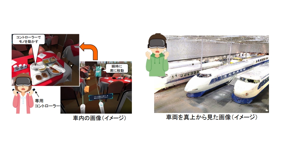 名古屋市の「リニア・鉄道館」のVRを活用した「館内飛行体験」「新幹線食堂車内体験」