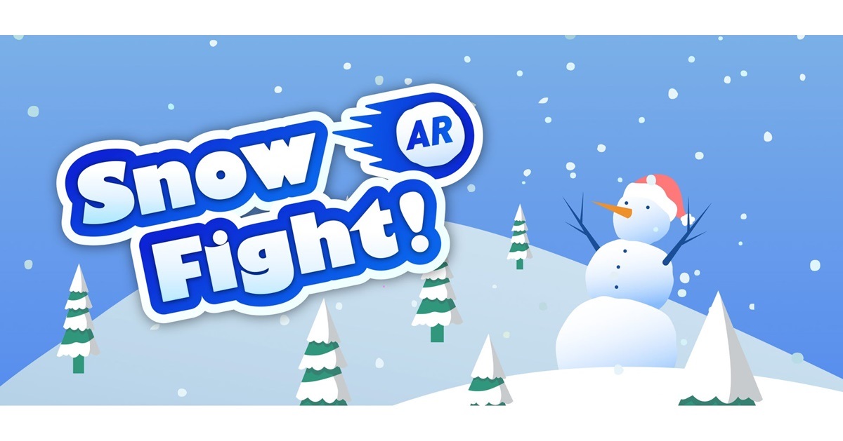 リリースされたAR雪合戦ゲームアプリ「SnowFight AR」メインビジュアル