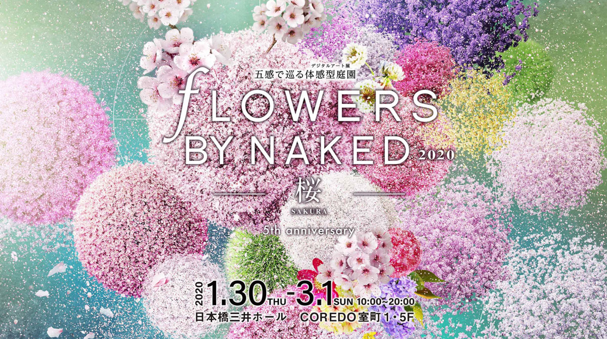 ARでお花見を楽しめる「FLOWERS BY NAKED 2020 －桜－」イベント告知画像