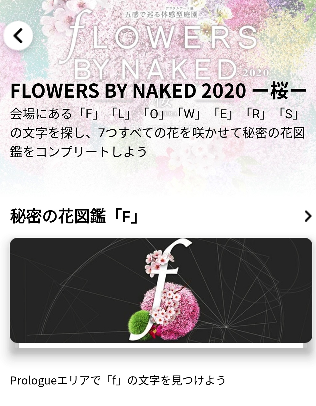 「FLOWERS BY NAKED 2020 －桜－」の限定ARコンテンツ
