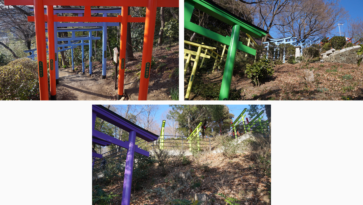 足利織姫神社の7色の鳥居