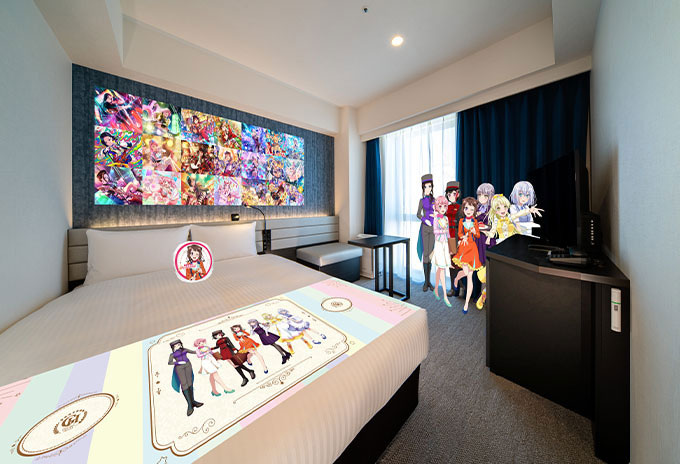 ガルパメンバーのAR画像＆限定ボイスが用意された期間限定「ガルパホテル」東急ホテルの客室イメージ