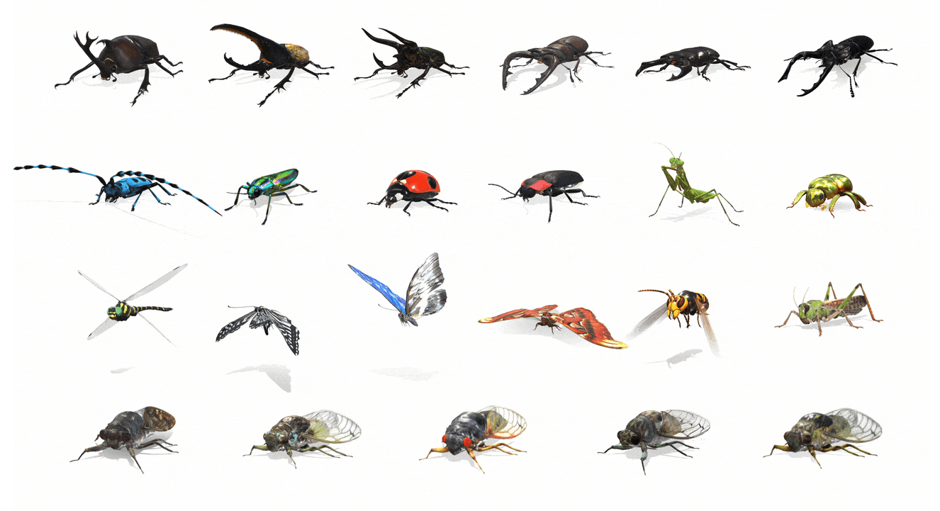 Google検索のAR機能に新たに追加された昆虫たち
