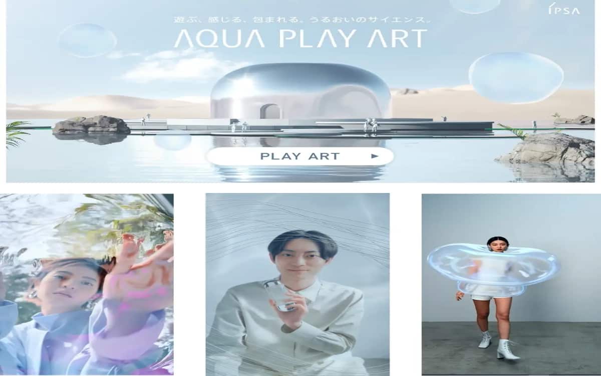 "IPSAの化粧水AQUAをARアートで体験できるイマーシブな美術館「AQUA