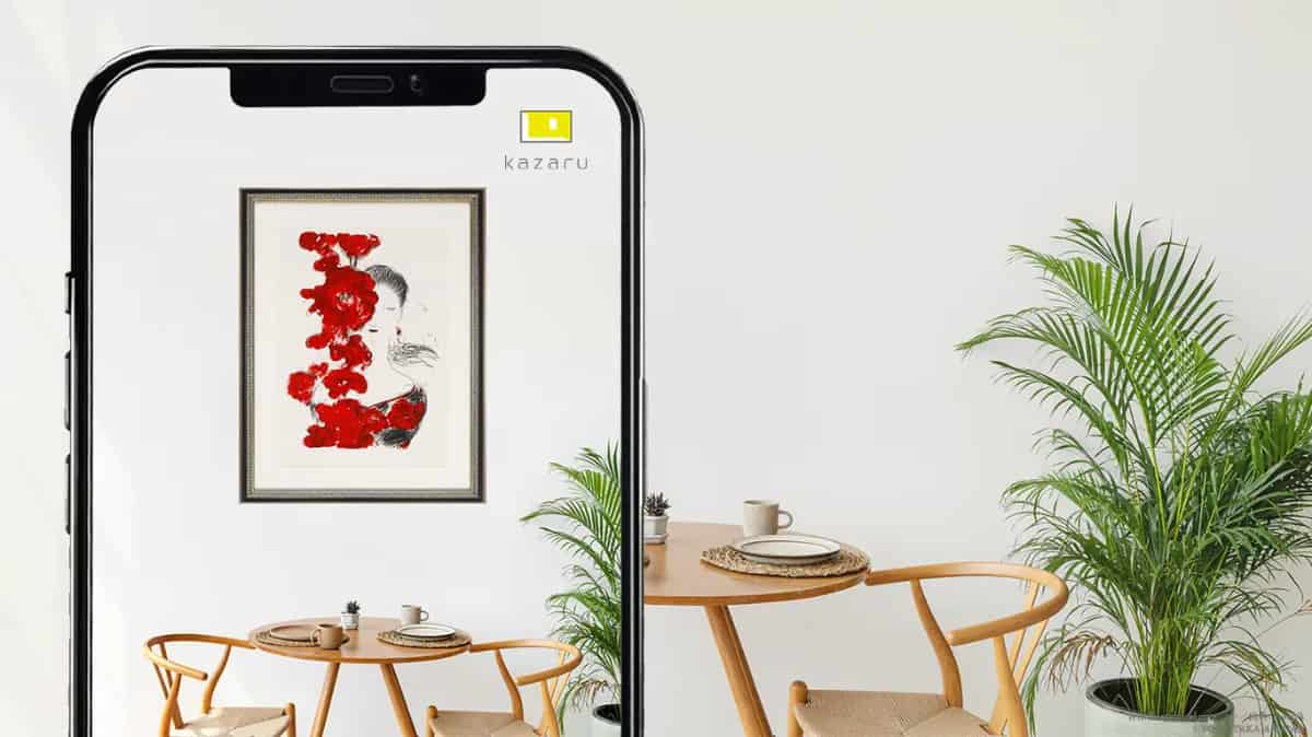 ARでアートを試せるサービス「kazaru×AR」の体験イメージ