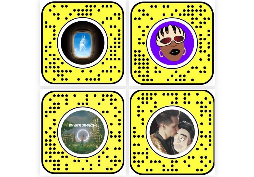 SnapchatのアーティストたちのARレンズ表示画面